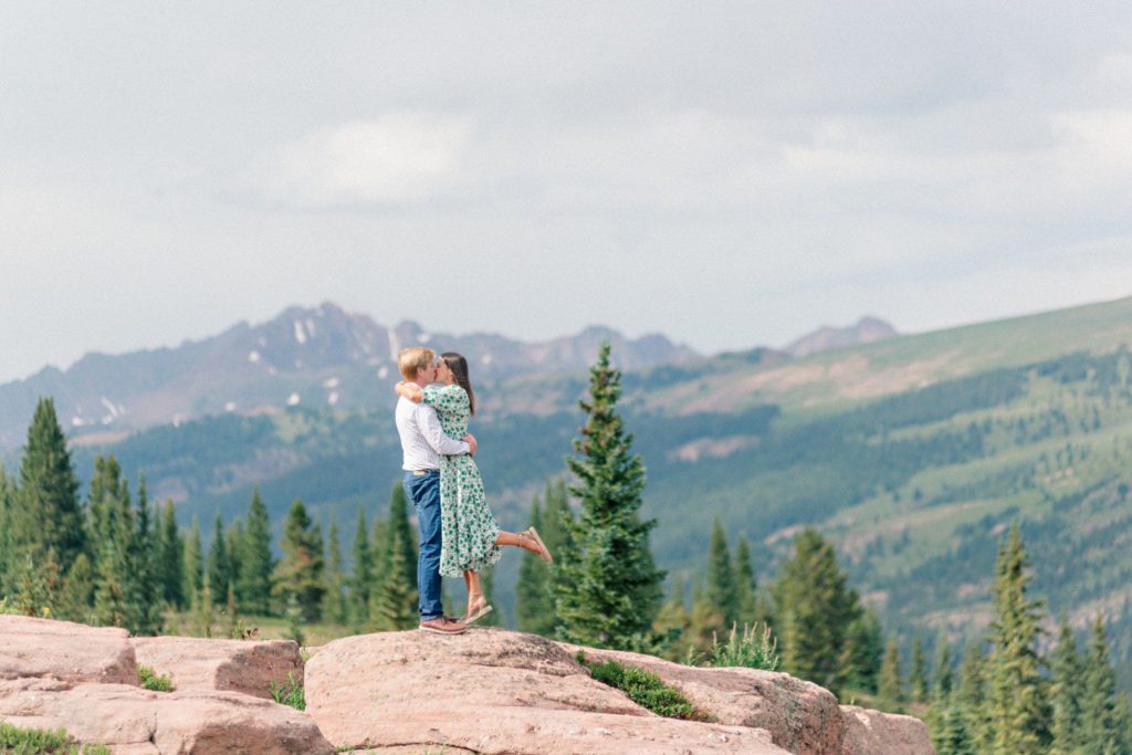 Mountain Engagement Photos in Vail, CO