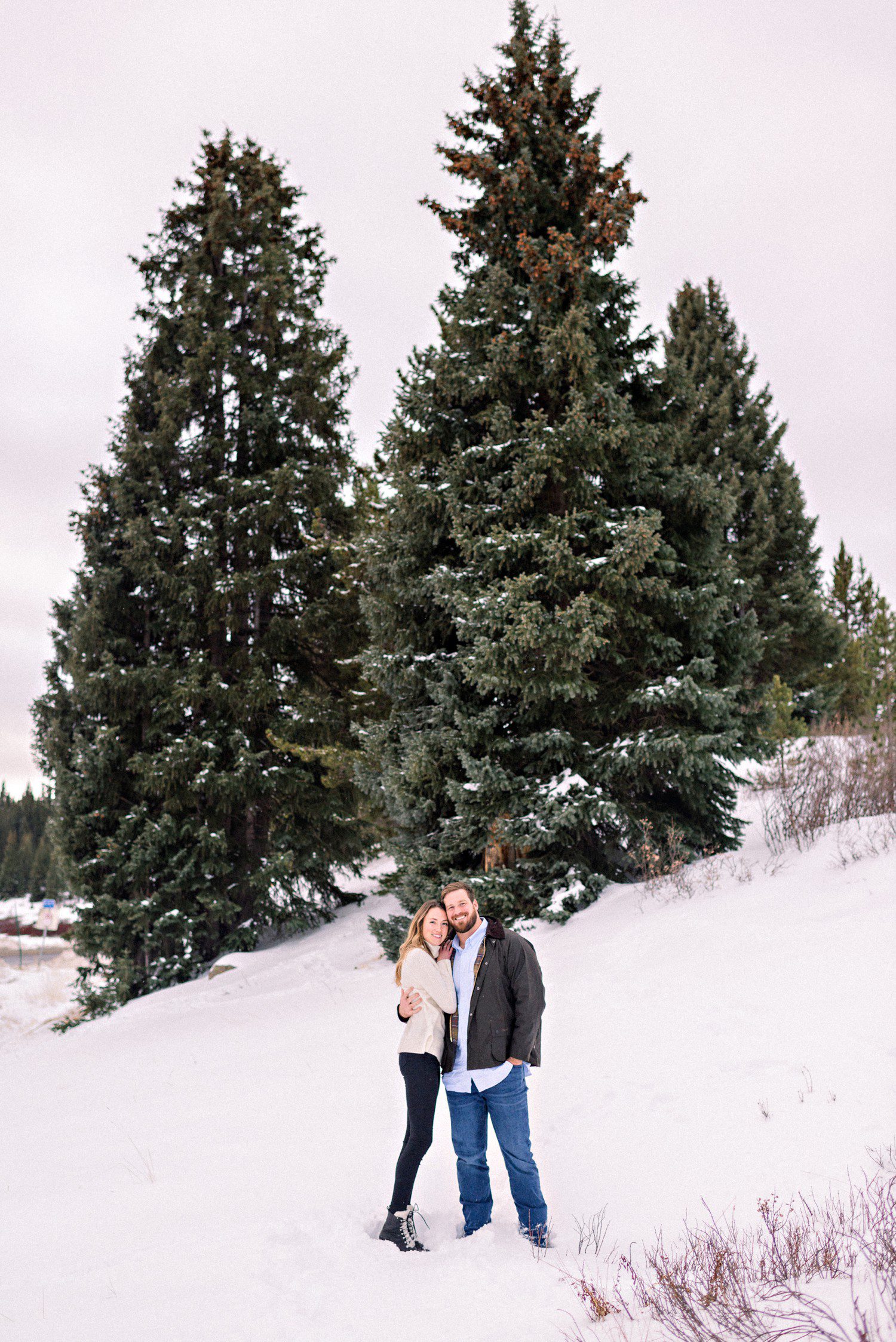 Snow Engagement Photos in Colorado
