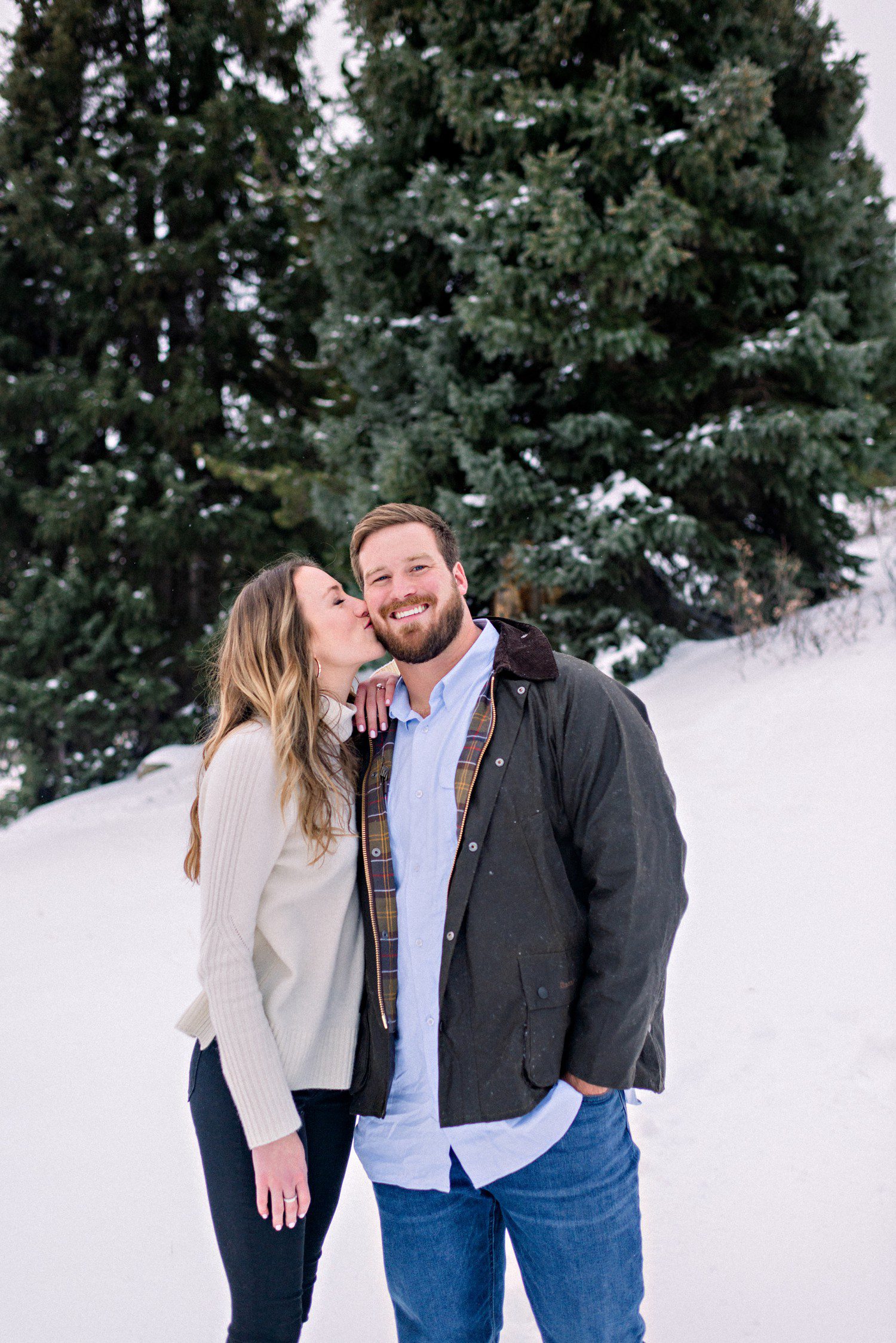Snow engagement session in Vail 