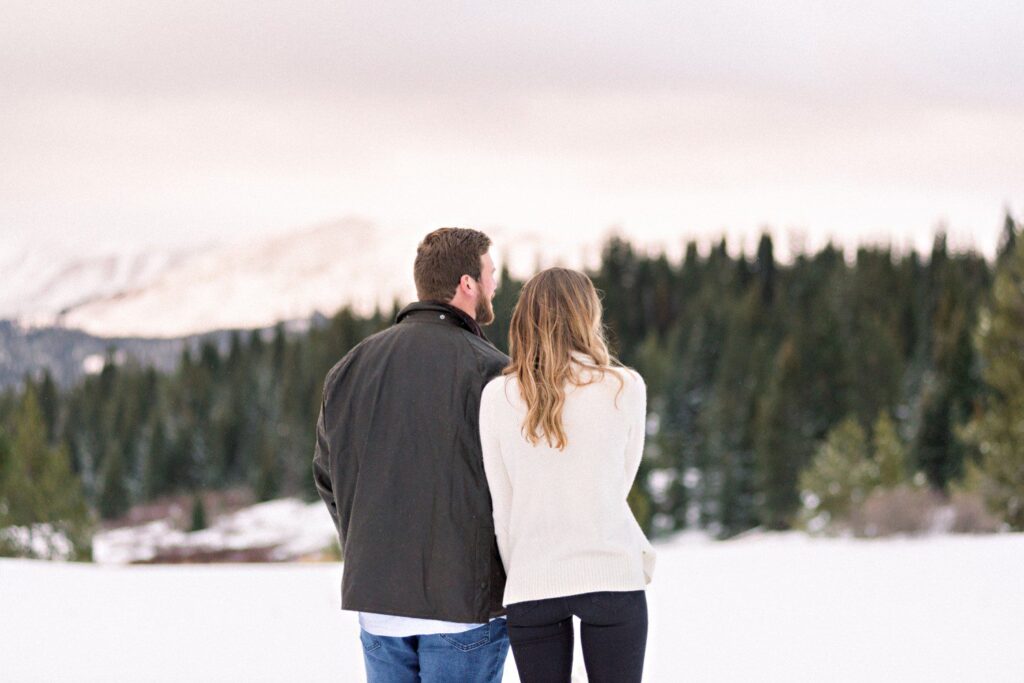 Snowy Engagement Photos in Vail 