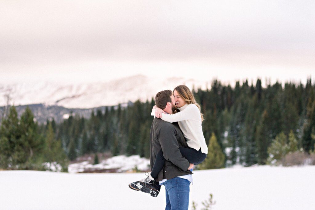 Snow Engagement Session in Vail Colorado