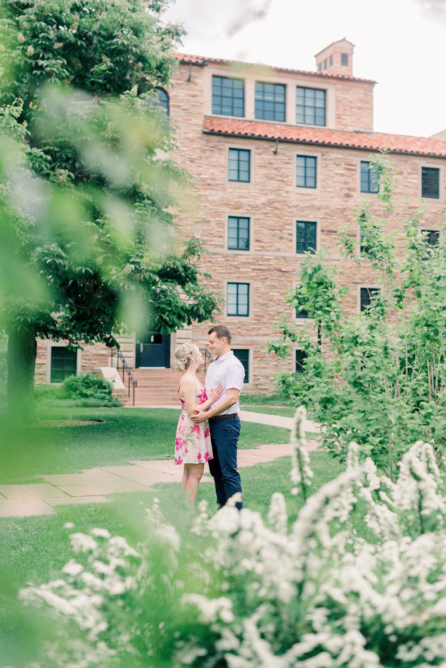 Engagement Photos at CU Boulder campus