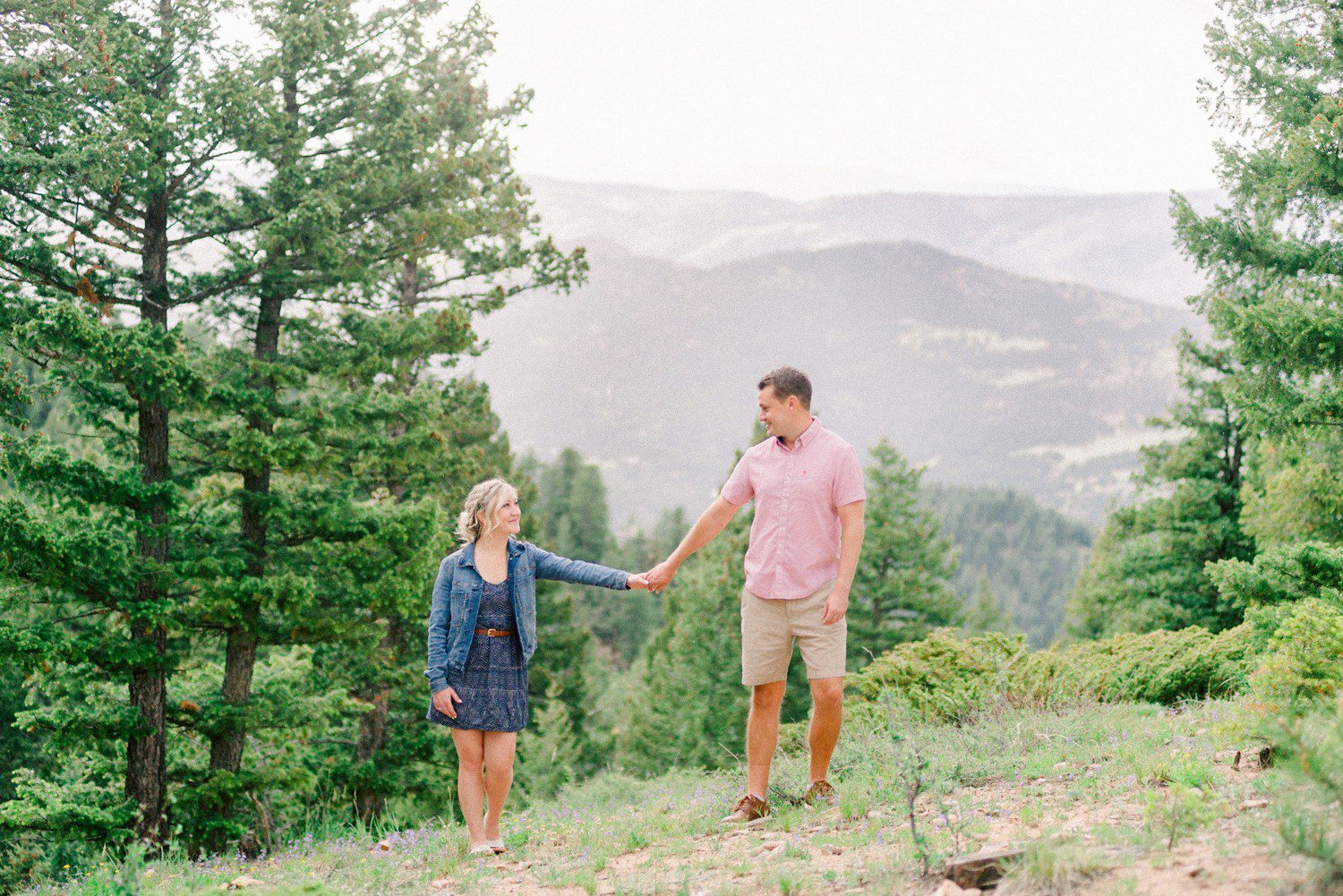 Boulder engagement photos in the mountains. 