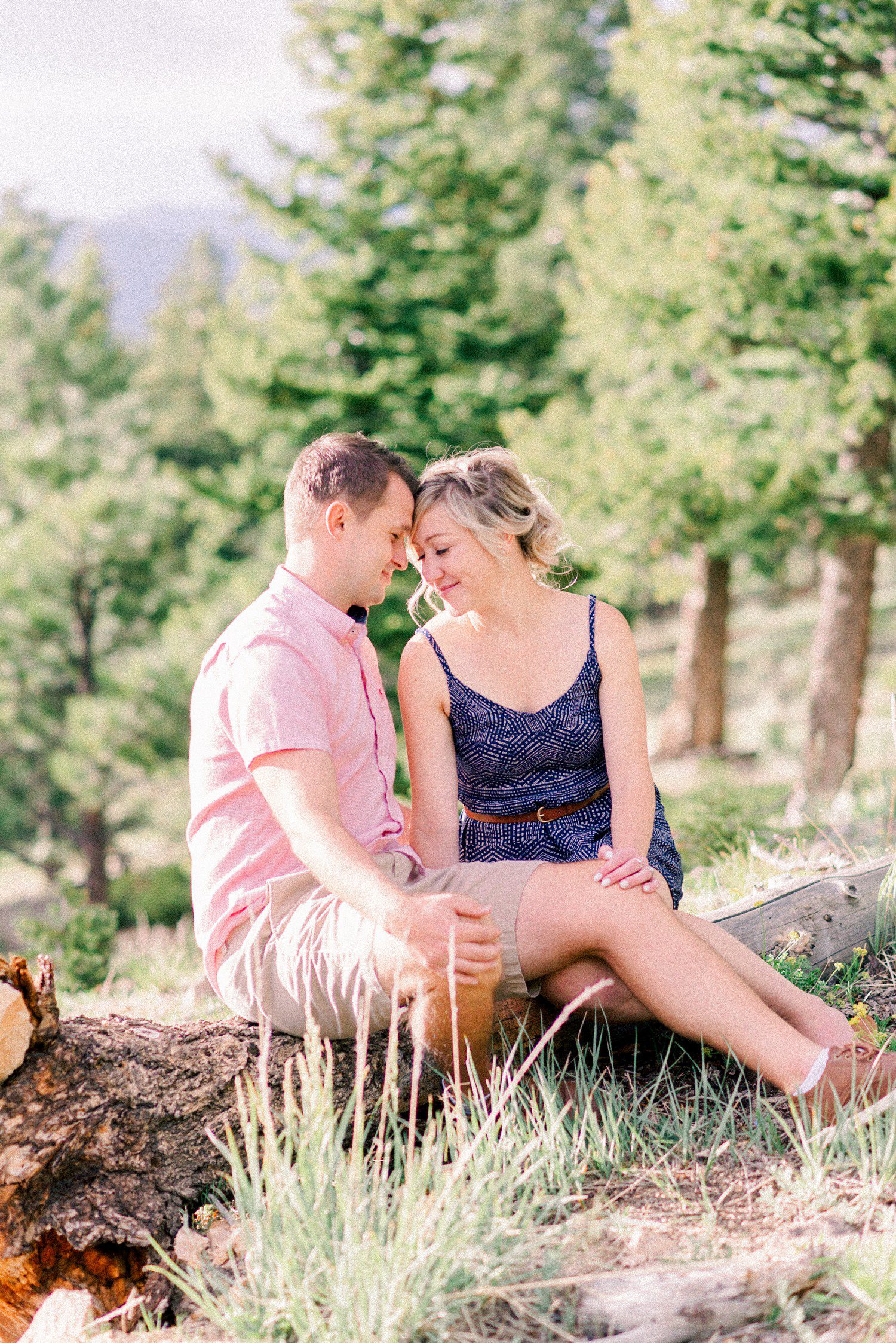 Boulder engagement photos in the mountains