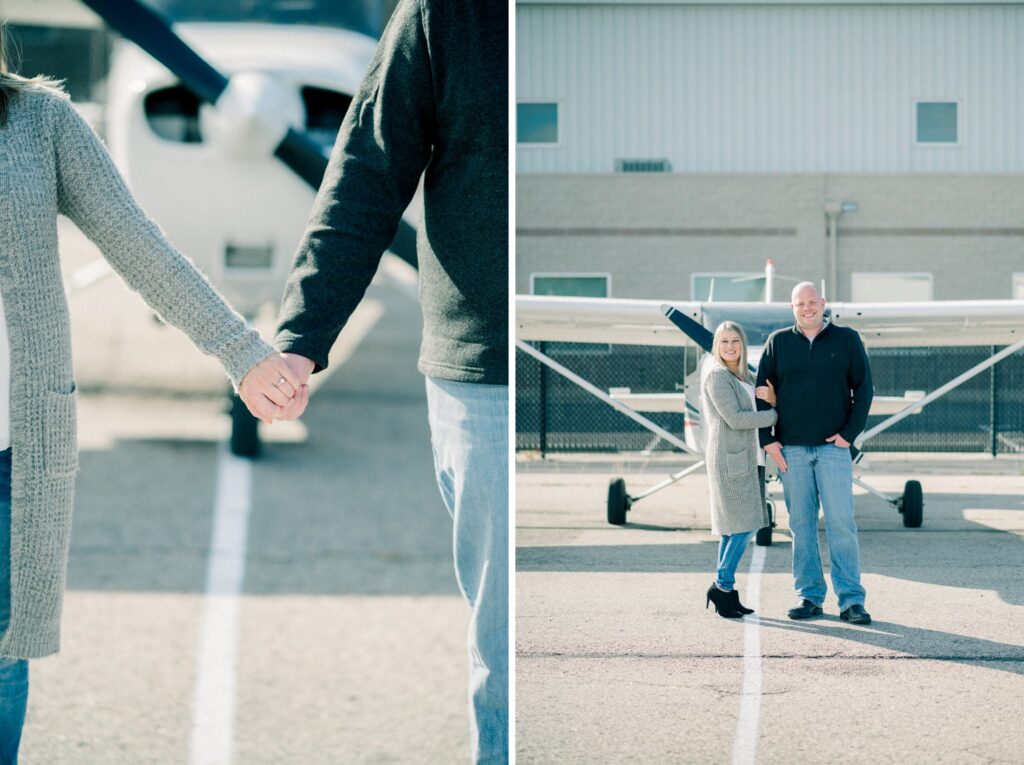 Engagement Photos at Centennial Airport in Denver