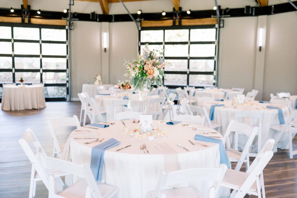 Wedding Reception in the Bloom Room at Hudson Gardens.