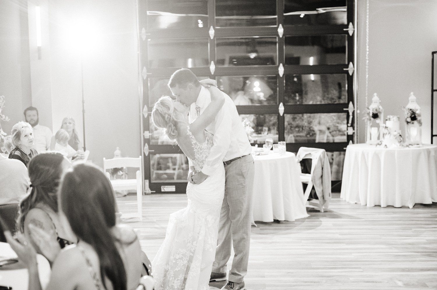 Wedding reception in the Bloom Room at Hudson Gardens