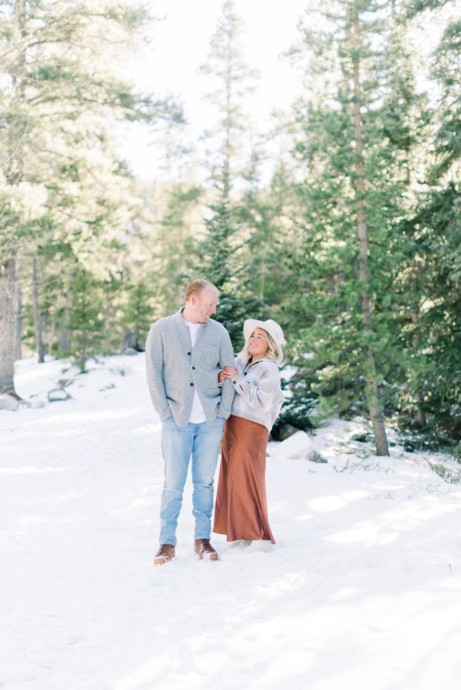 Colorado engagement photos in winter near Vail.