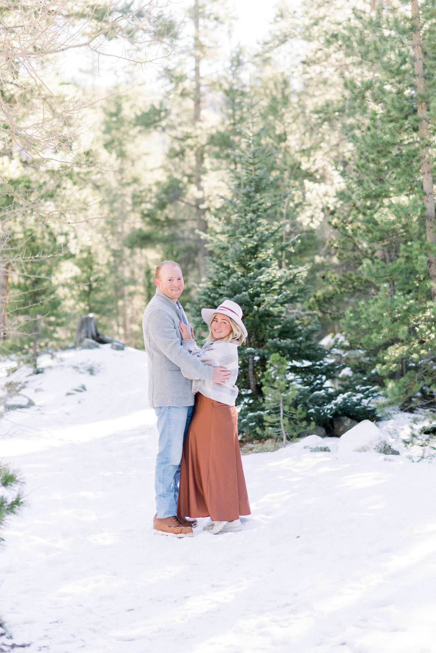 Colorado Engagement photos at Officer's Gulch near Vail.