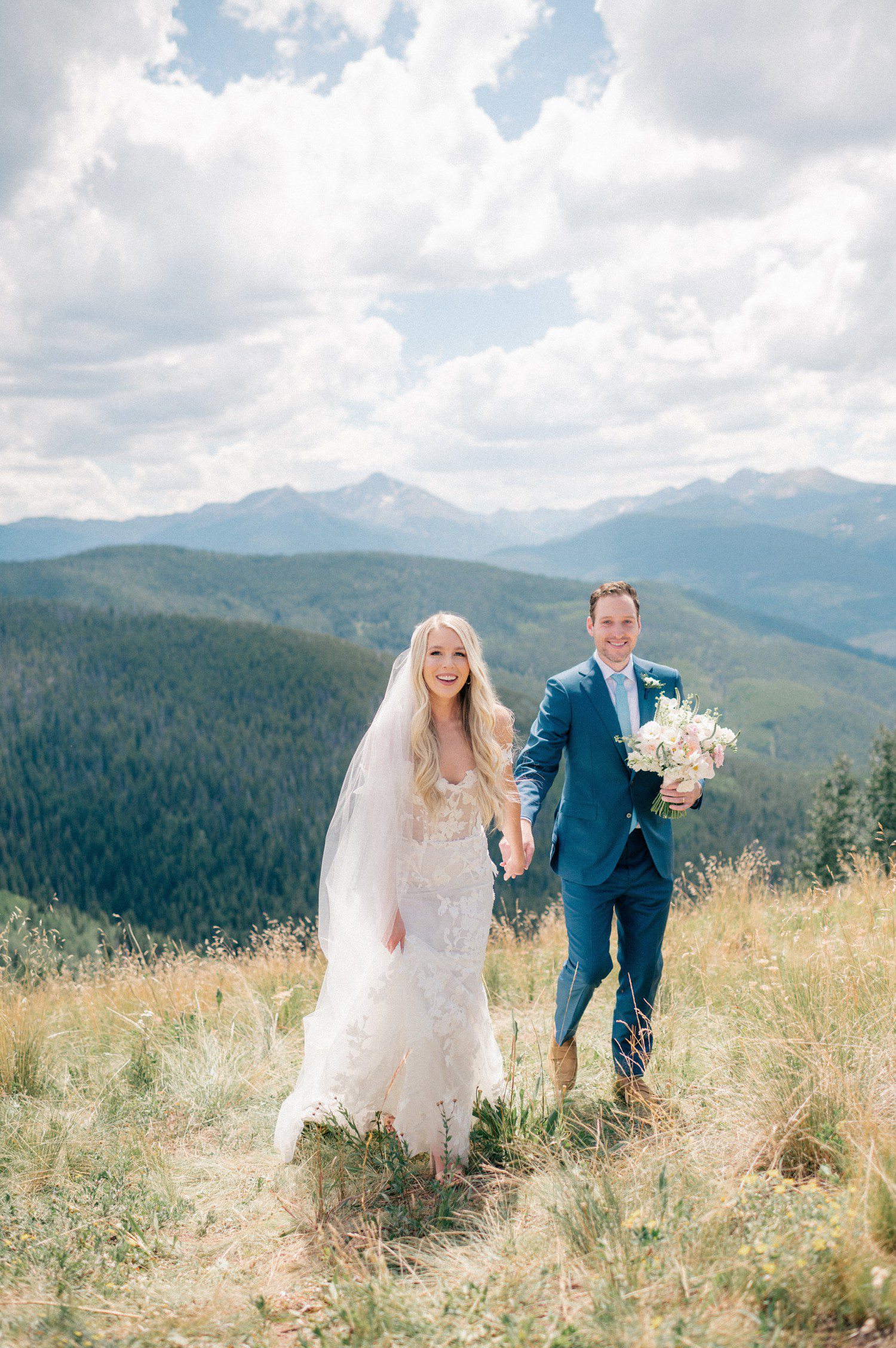Vail Wedding at The Sebastian Hotel with photos on top of Vail Mountain.