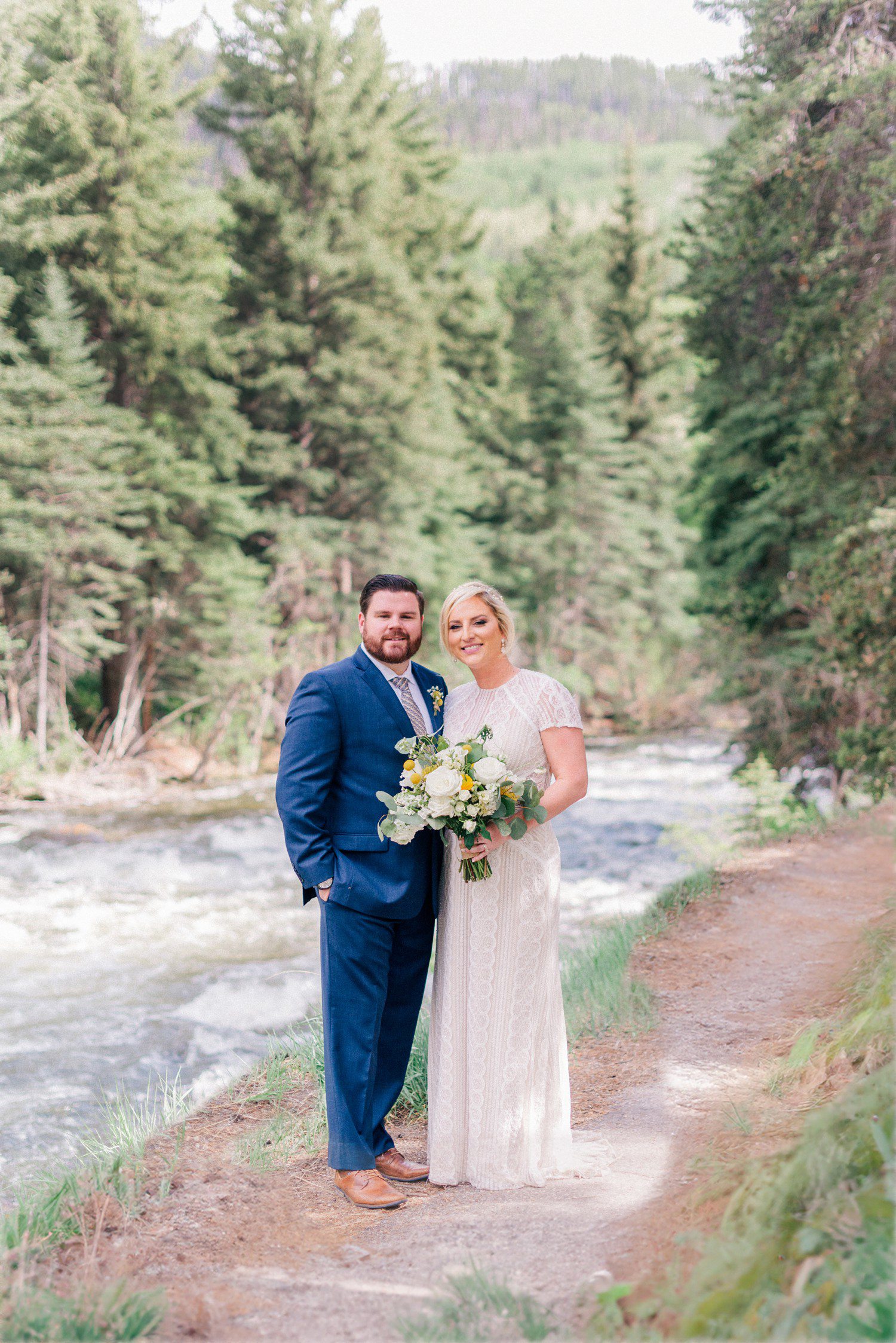 Vail wedding at Donovan Pavilion with wedding photos by Gore Creek. 